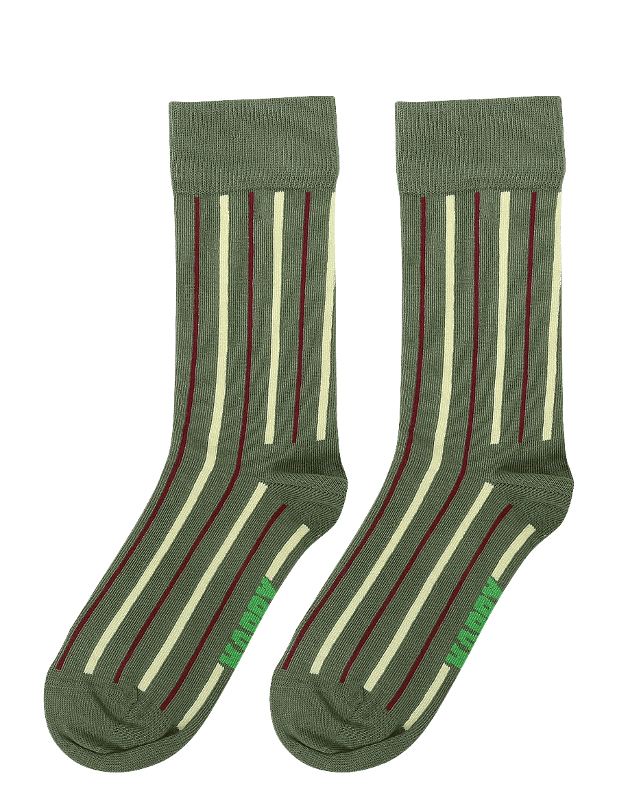 Happy Socks - Vertical Stripe Sock - klassikalised sokid - green - 1