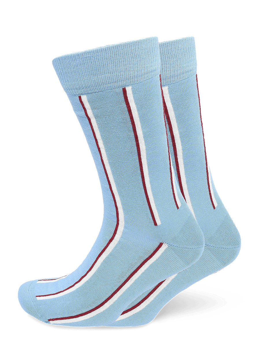 Happy Socks - Vertical Stripe Sock - klassikalised sokid - light blue - 0