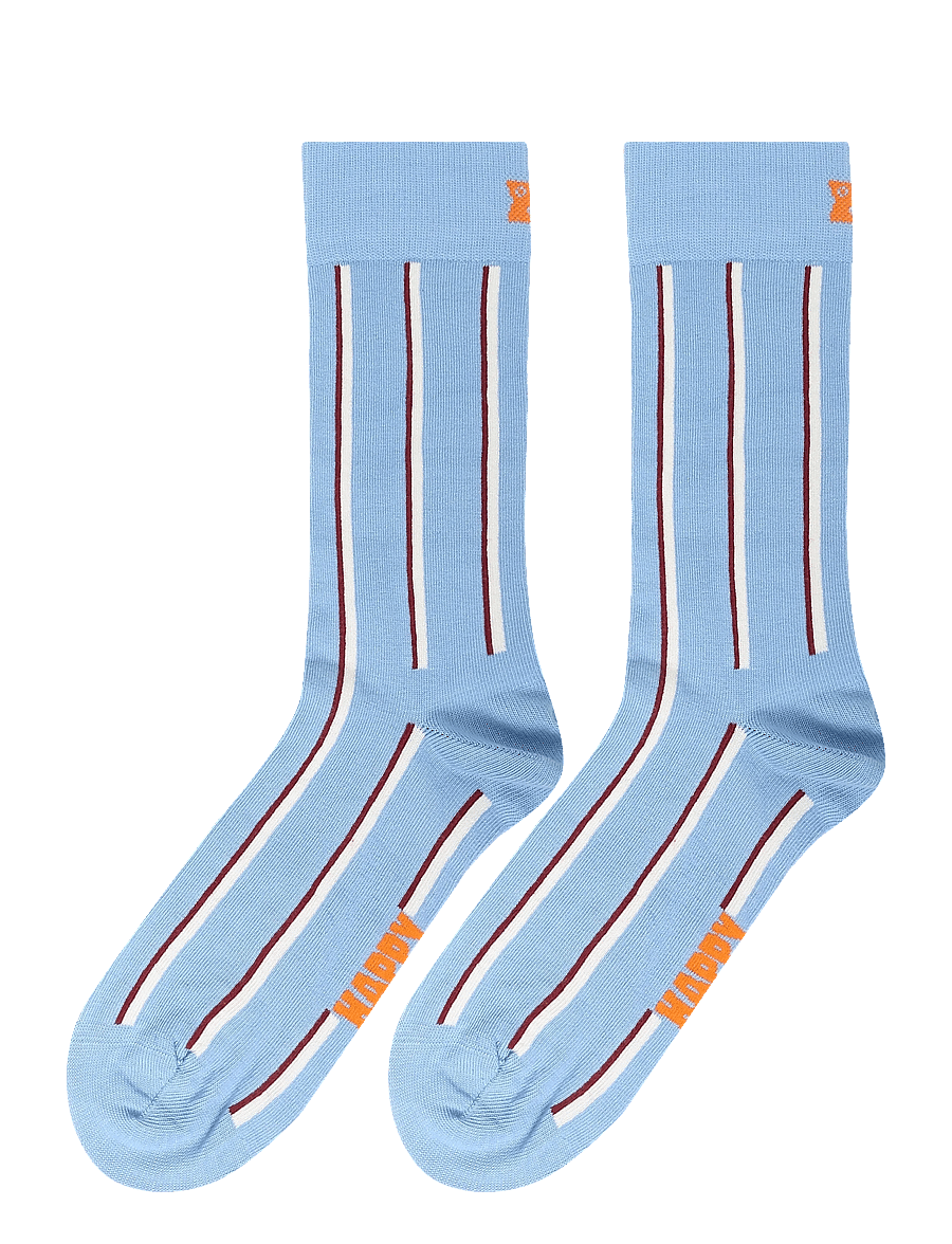 Happy Socks - Vertical Stripe Sock - klassikalised sokid - light blue - 1