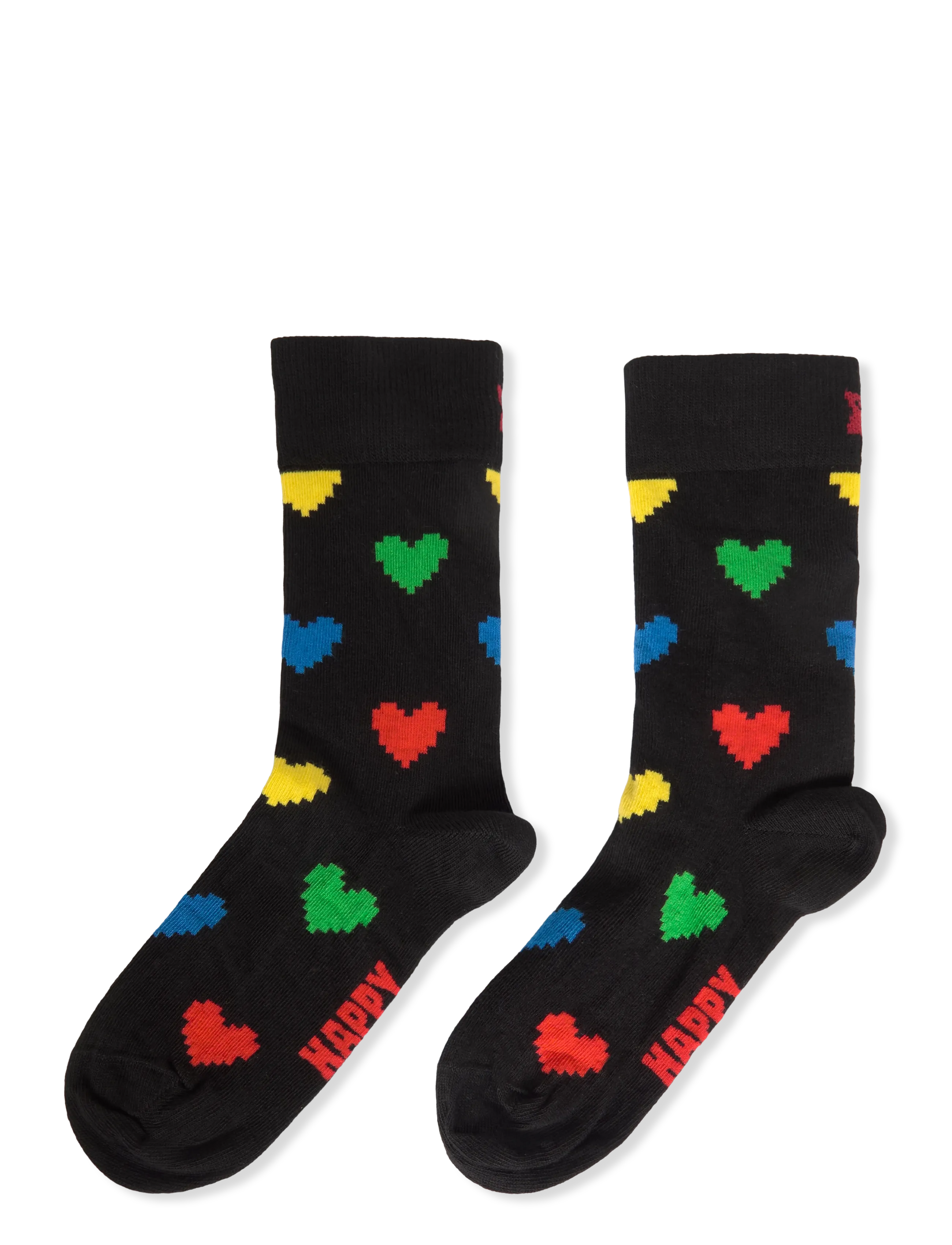 Happy Socks - Pixel Heart Sock - chaussettes crew - black - 1