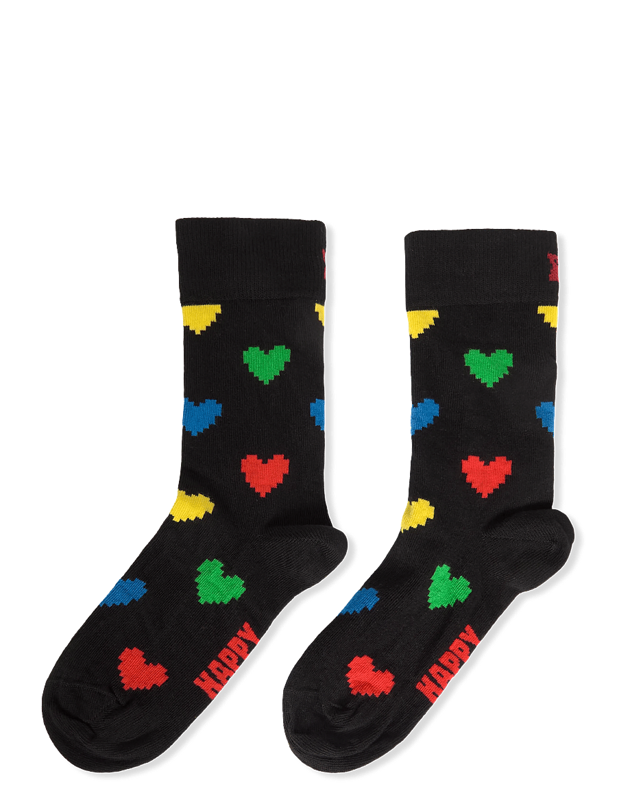 Happy Socks - Pixel Heart Sock - chaussettes crew - black - 1