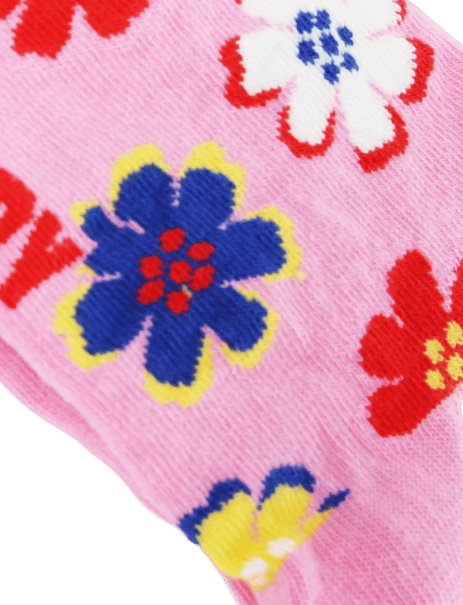Happy Socks - Folk Flower Sock - klassikalised sokid - pink - 2