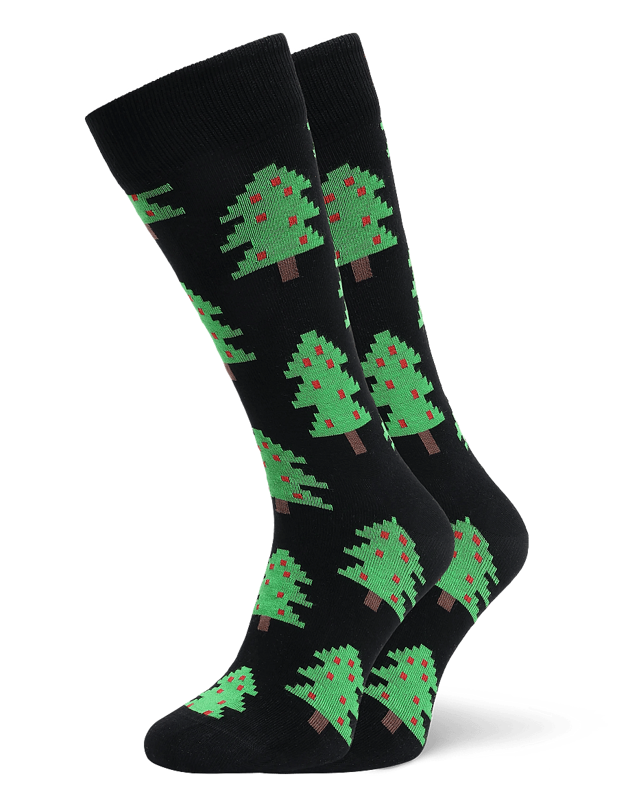 Happy Socks - Holiday Trees Sock - vanliga strumpor - black - 0