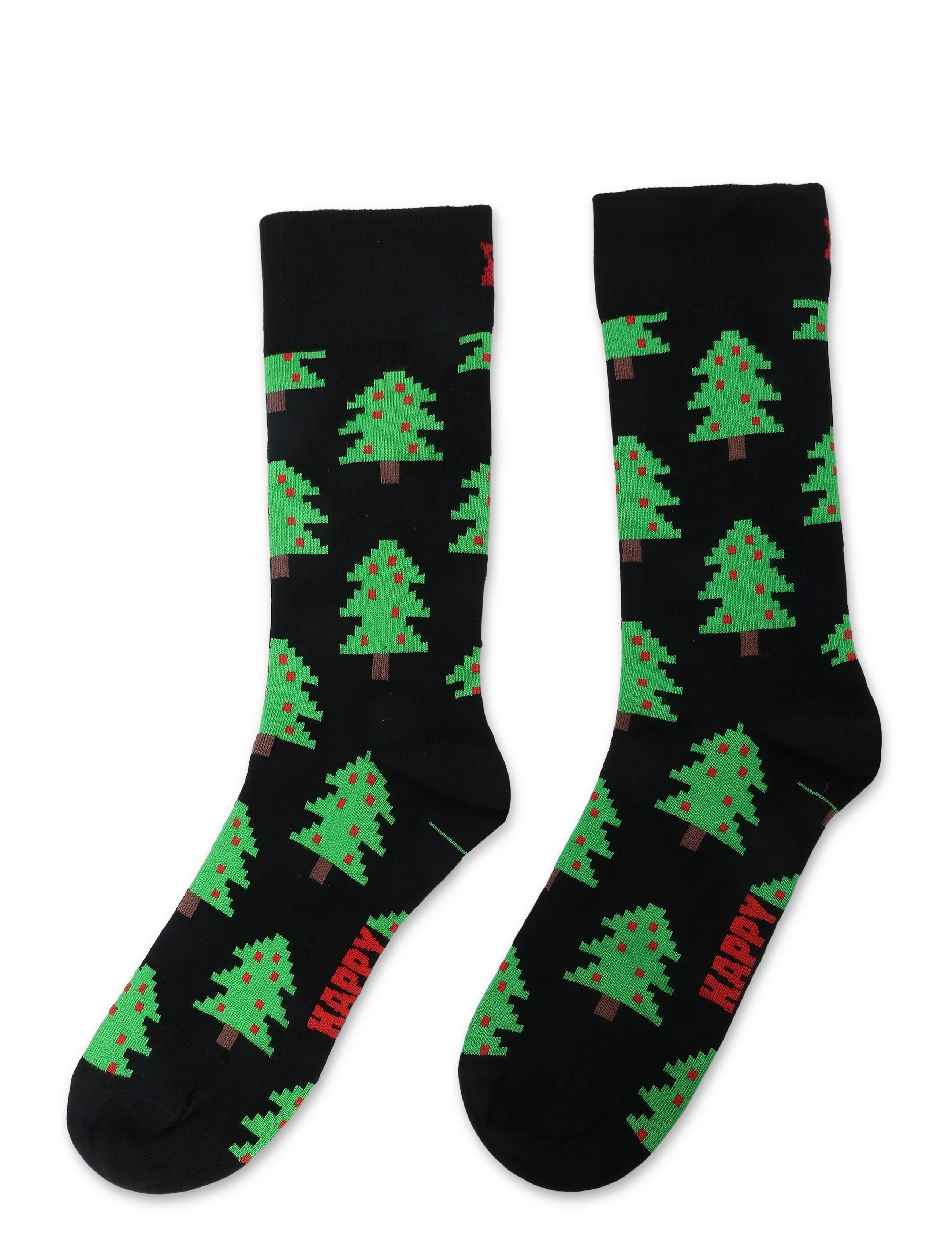 Happy Socks - Holiday Trees Sock - vanliga strumpor - black - 1