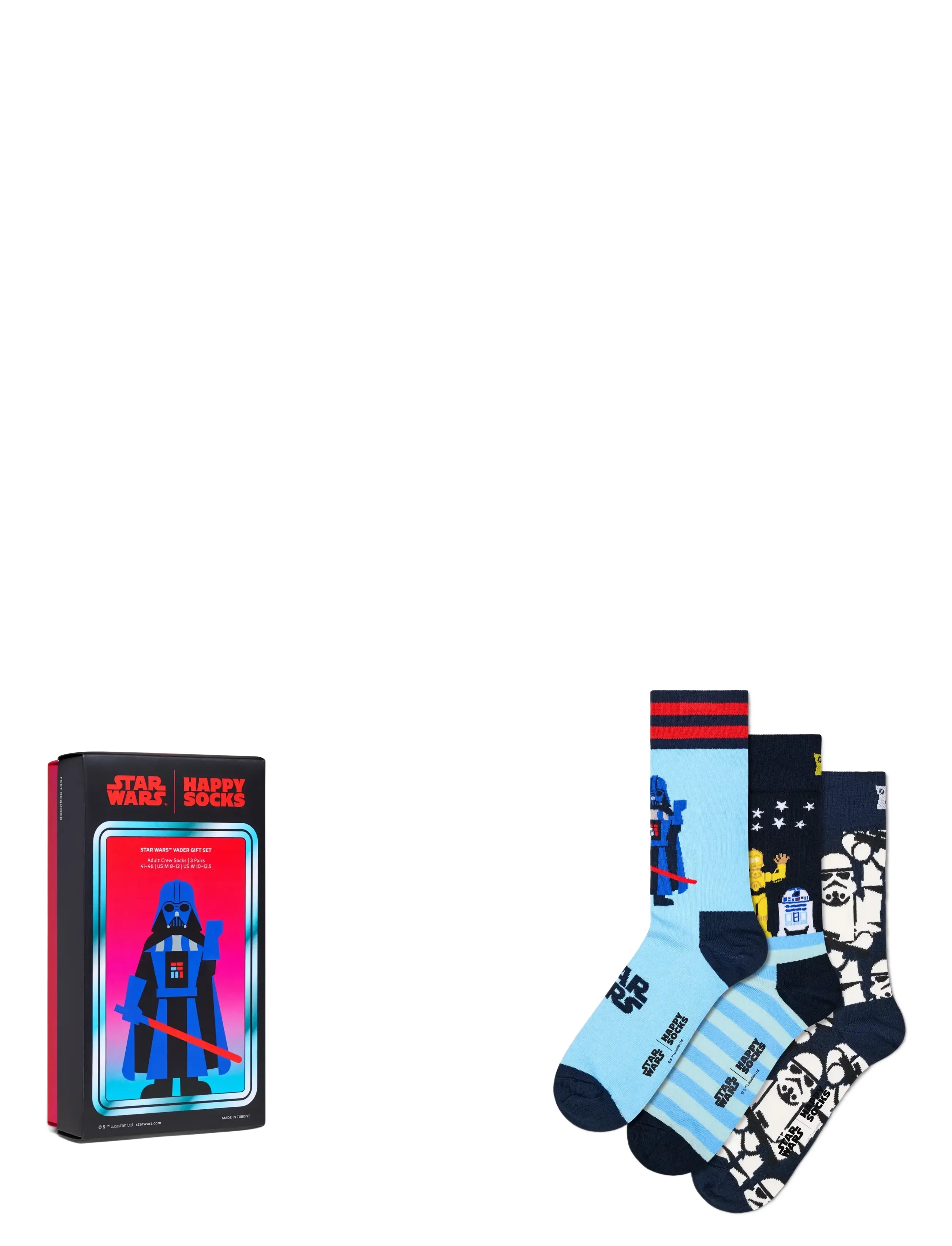 Happy Socks STAR WARS™ 3-Pack Socks Gift Set - Tennissocken - LIGHT BLUE / navy