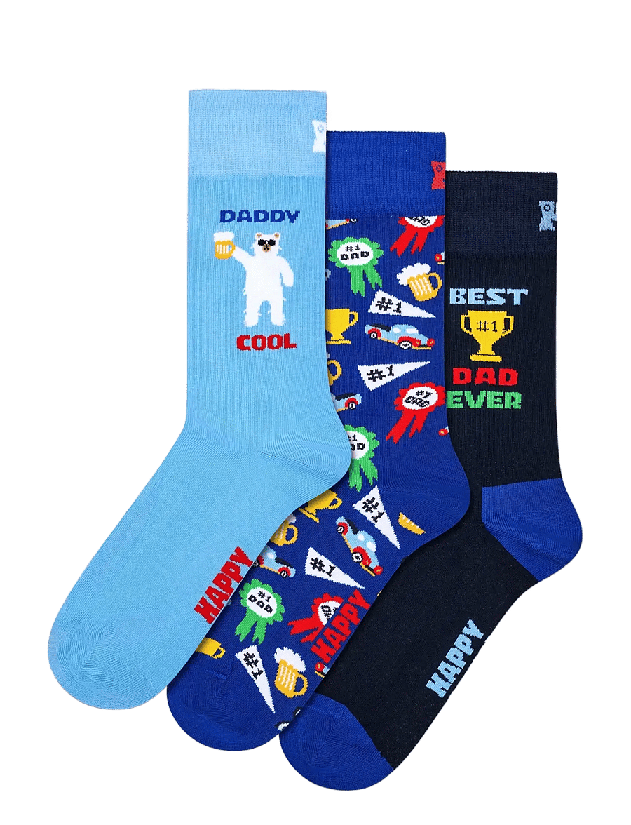 Happy Socks - 3-Pack Dad Socks Gift Set - light blue - 1
