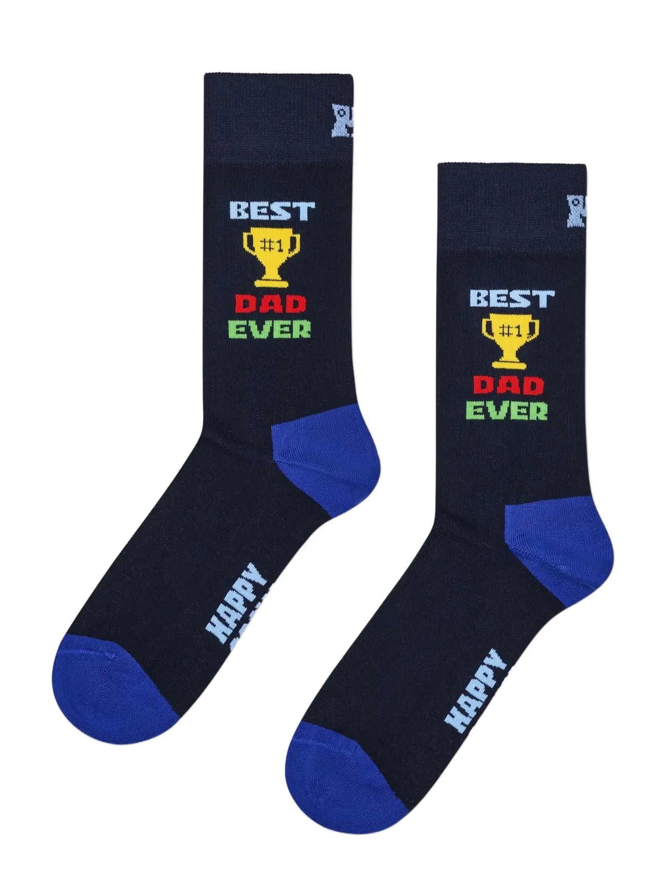 Happy Socks Best Dad Ever Sock, Mænd, Bedste Far Nogensinde Sokker, Sort, Str: 41-46