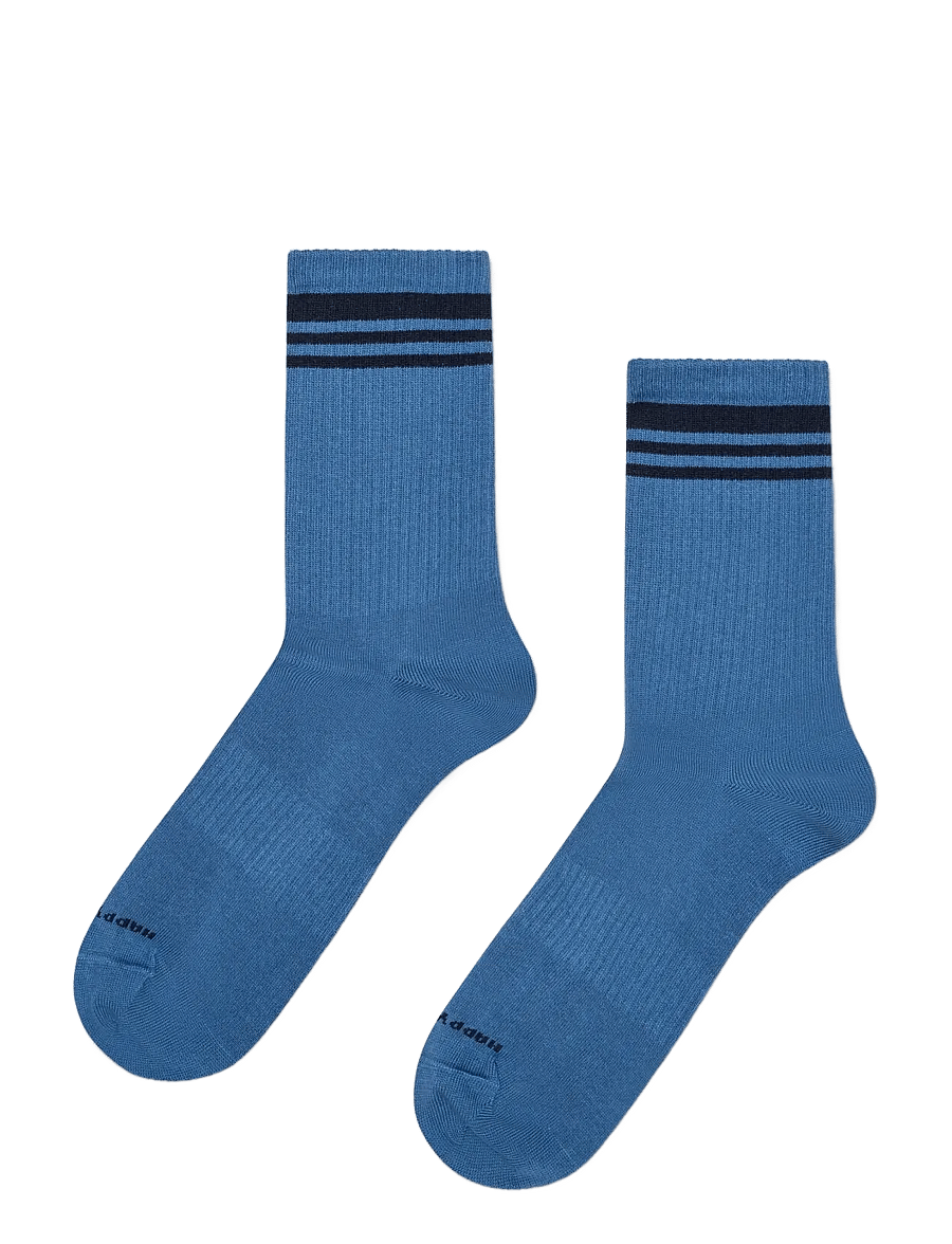 Happy Socks - 5-Pack Solid Stripe Sneaker Socks - vanliga strumpor - turquoise - 3