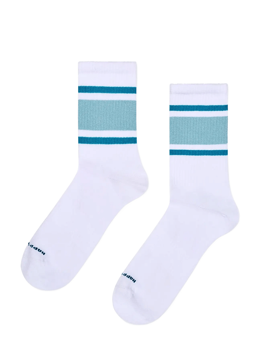 Happy Socks - 5-Pack Simple Stripe Sneaker Socks - vanliga strumpor - white - 3