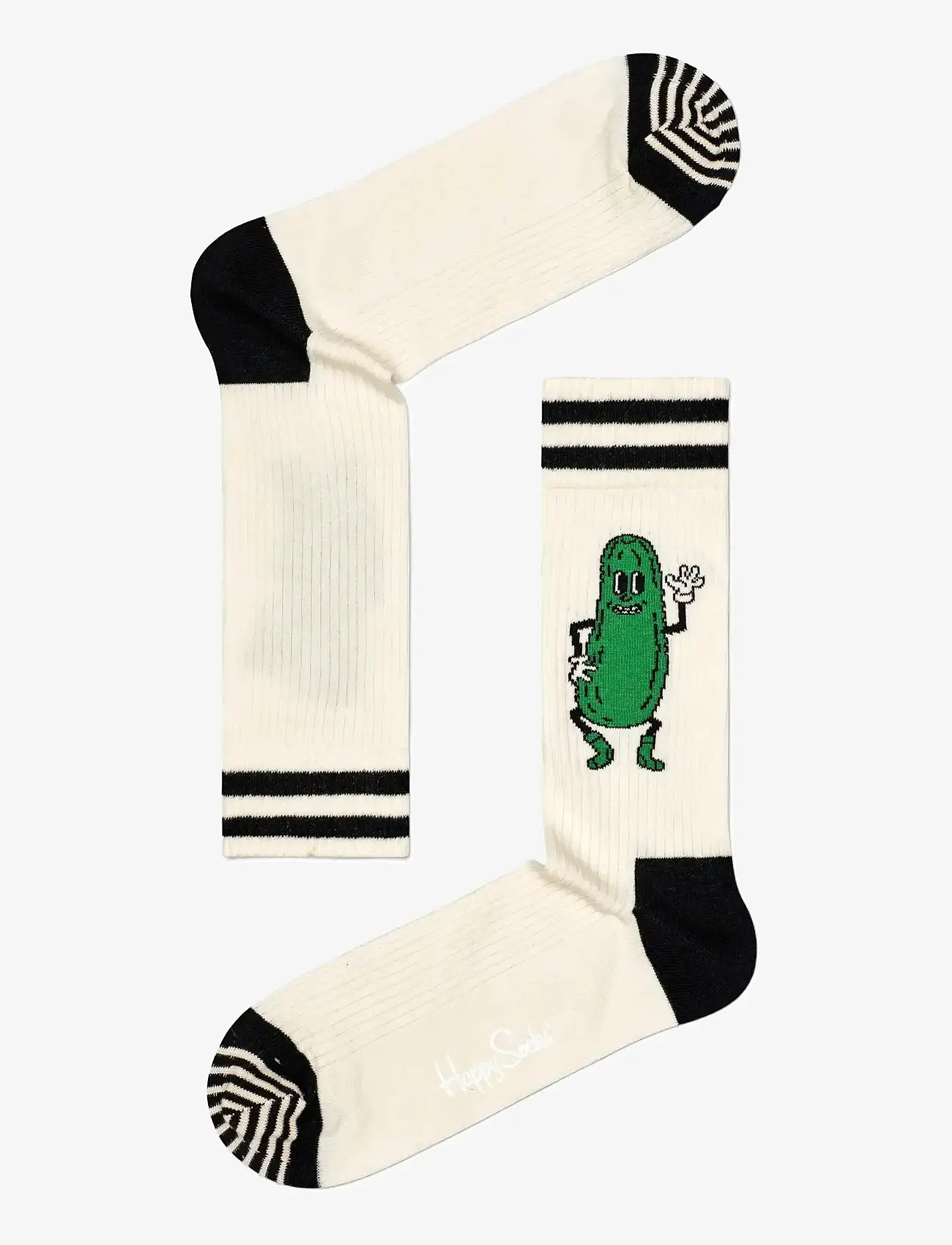 Happy Socks - Pickles Sock - crew socks - white - 1