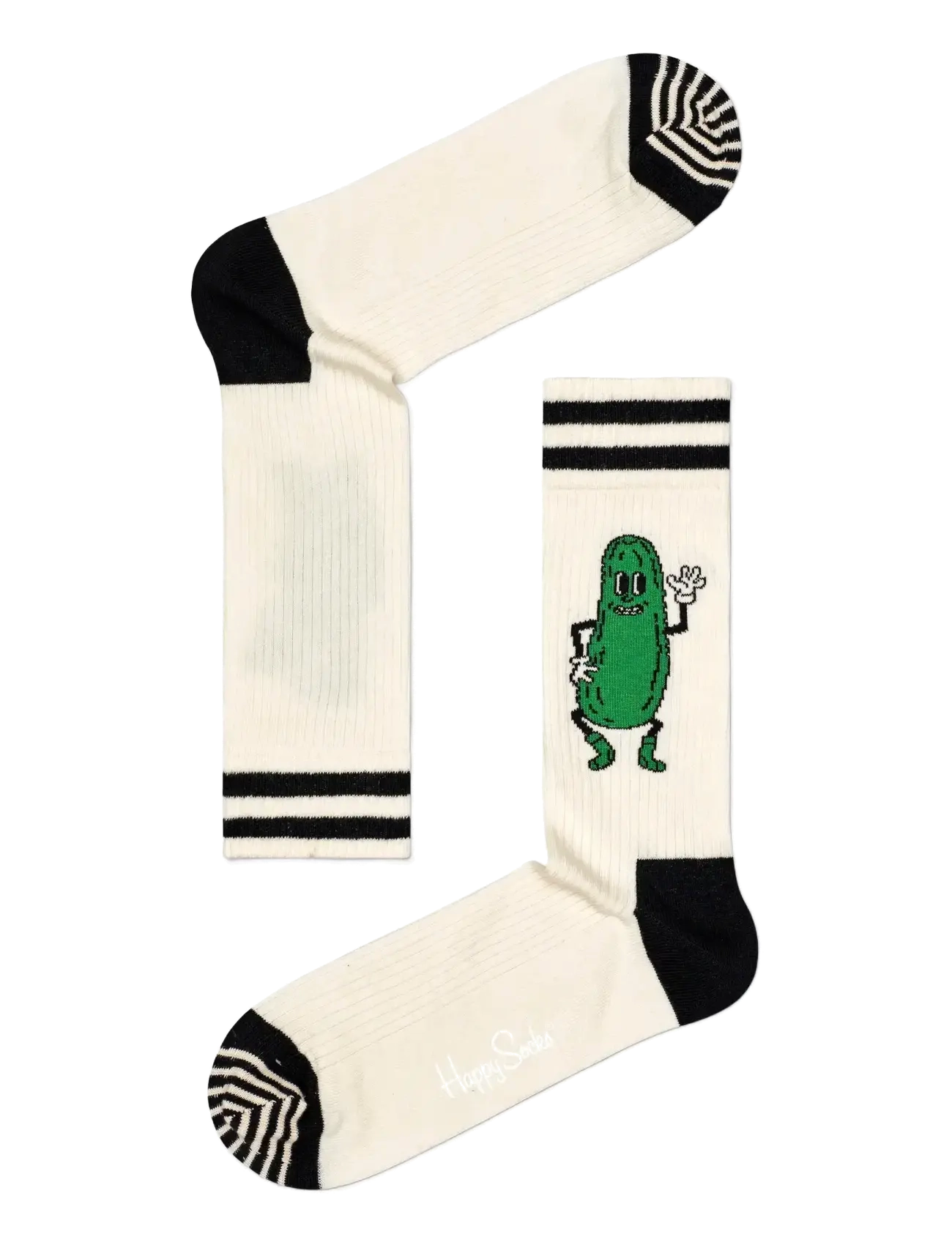 Happy Socks Pickles Sock - Deals - WHITE / white