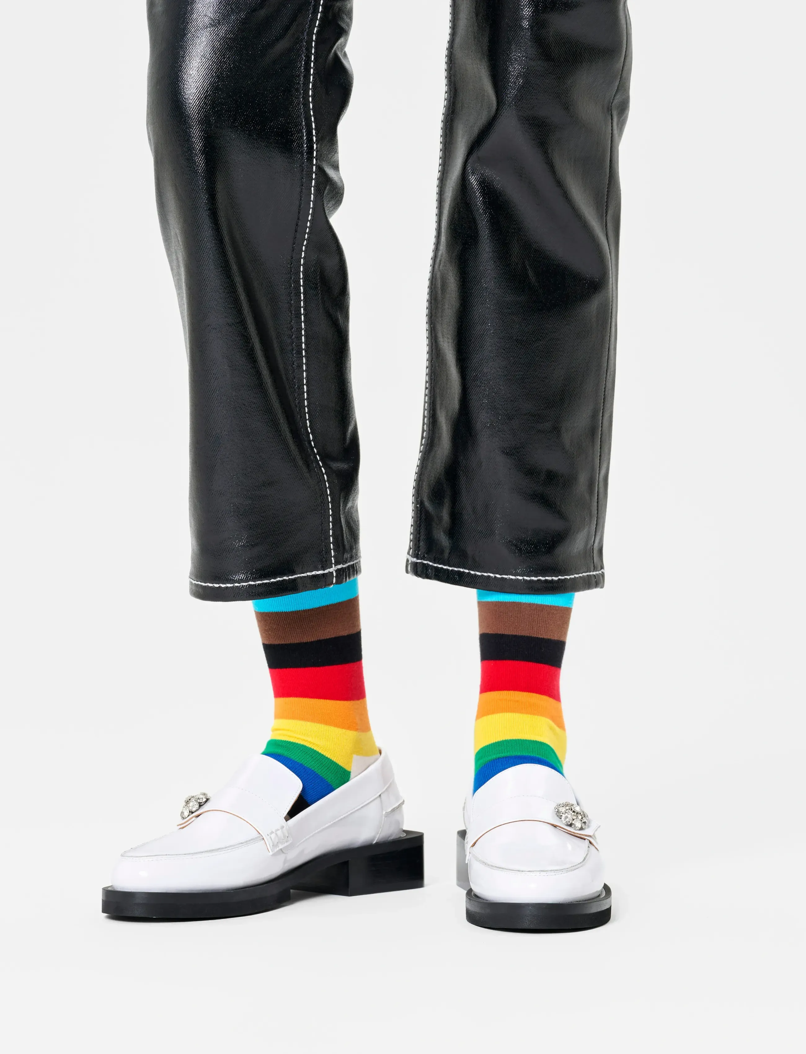 Happy Socks Pride Stripe Sock, 36-40, Multi/patterned, Sokker > Almindelige Sokker, Herre