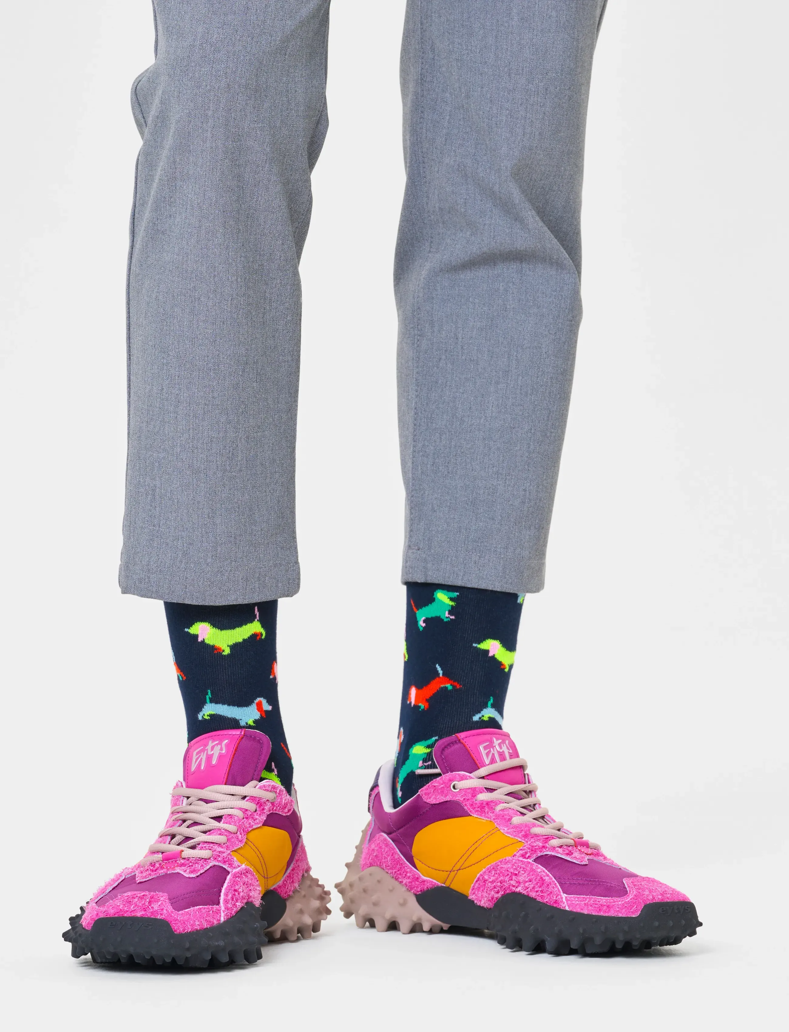 Happy Socks Puppy Love Sock, 36-40, Socks, Marineblau - Regular Männerswear