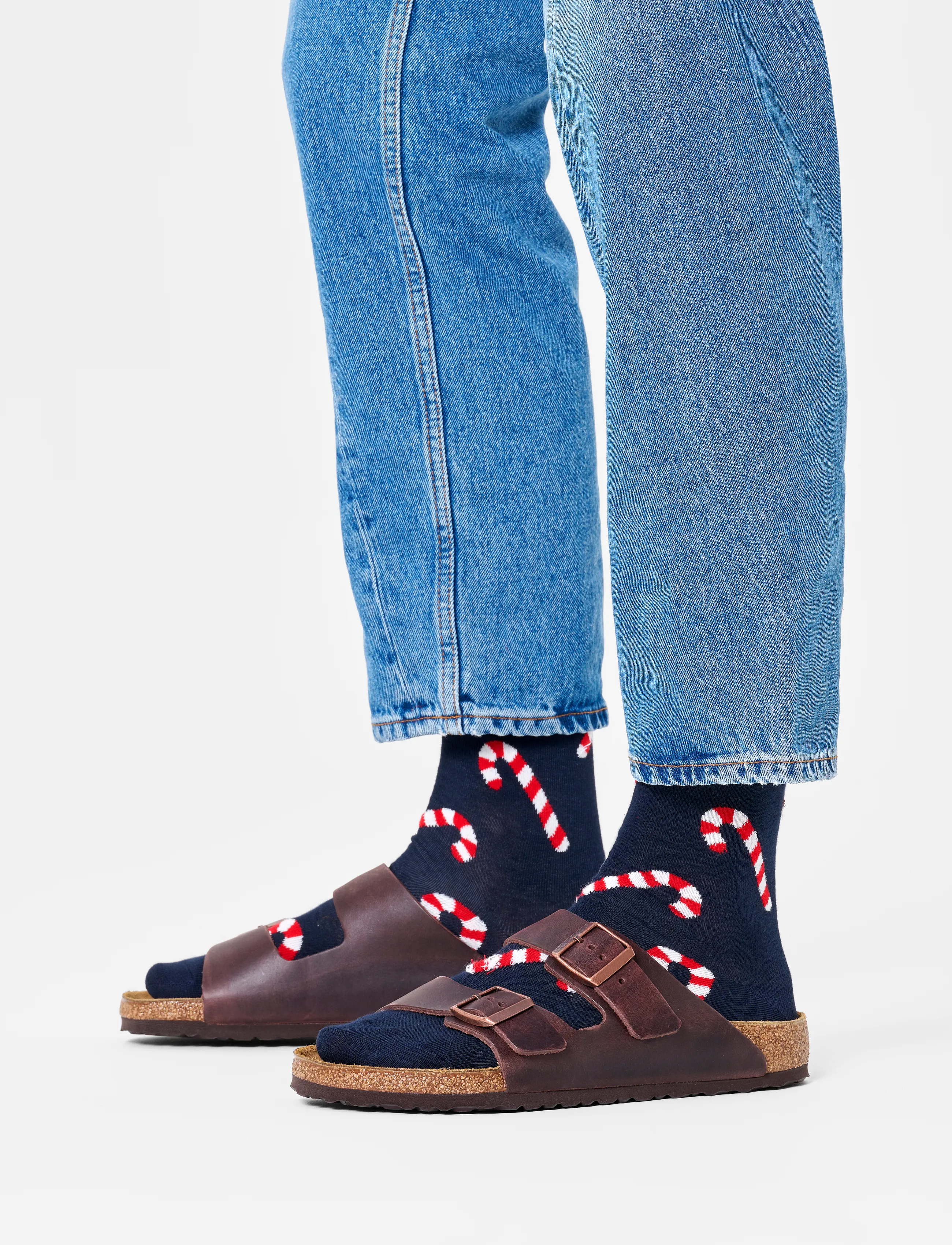 Happy Socks - Candy Cane Sock - vanliga strumpor - navy - 0
