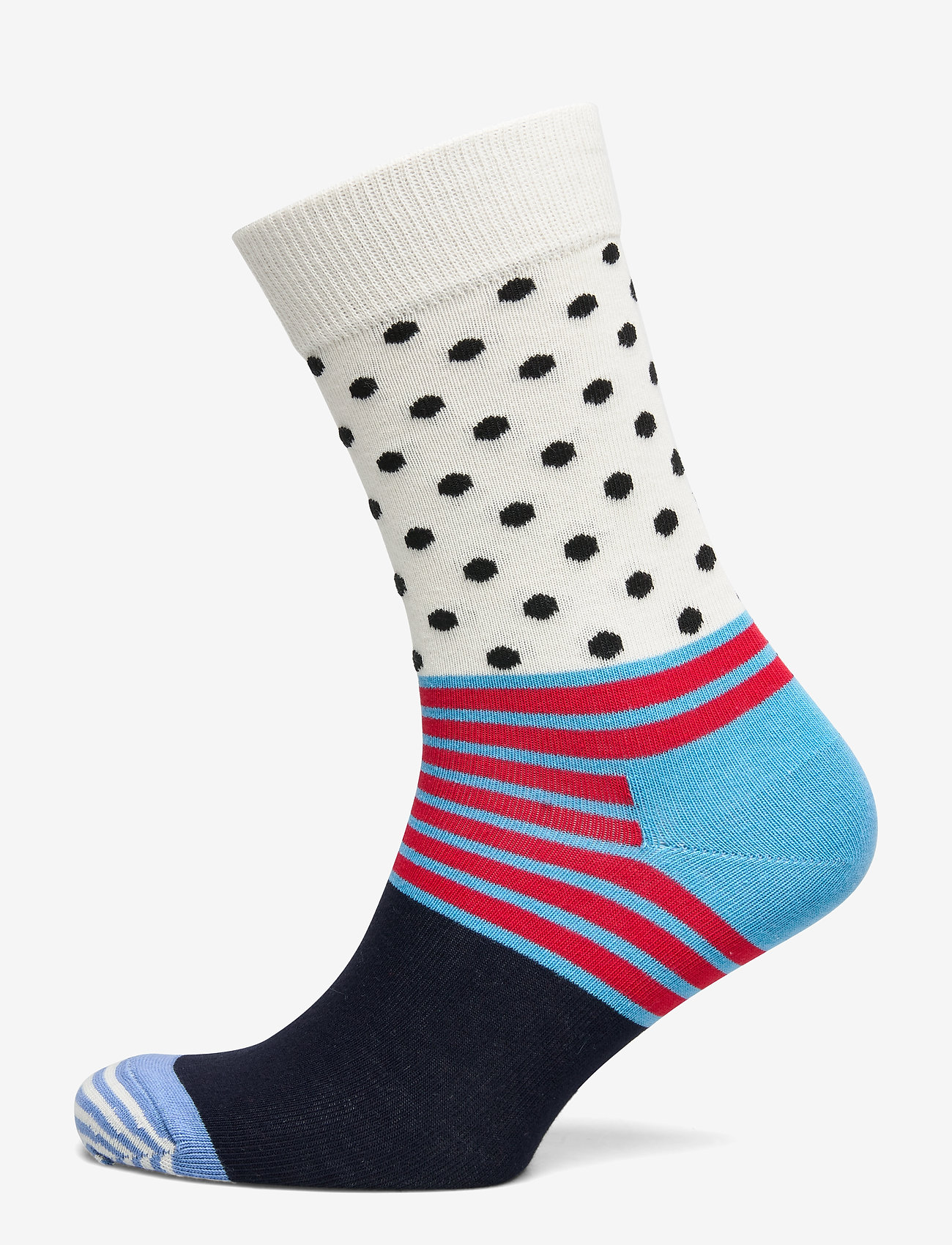 Stripe And Dot Sock - BLUE