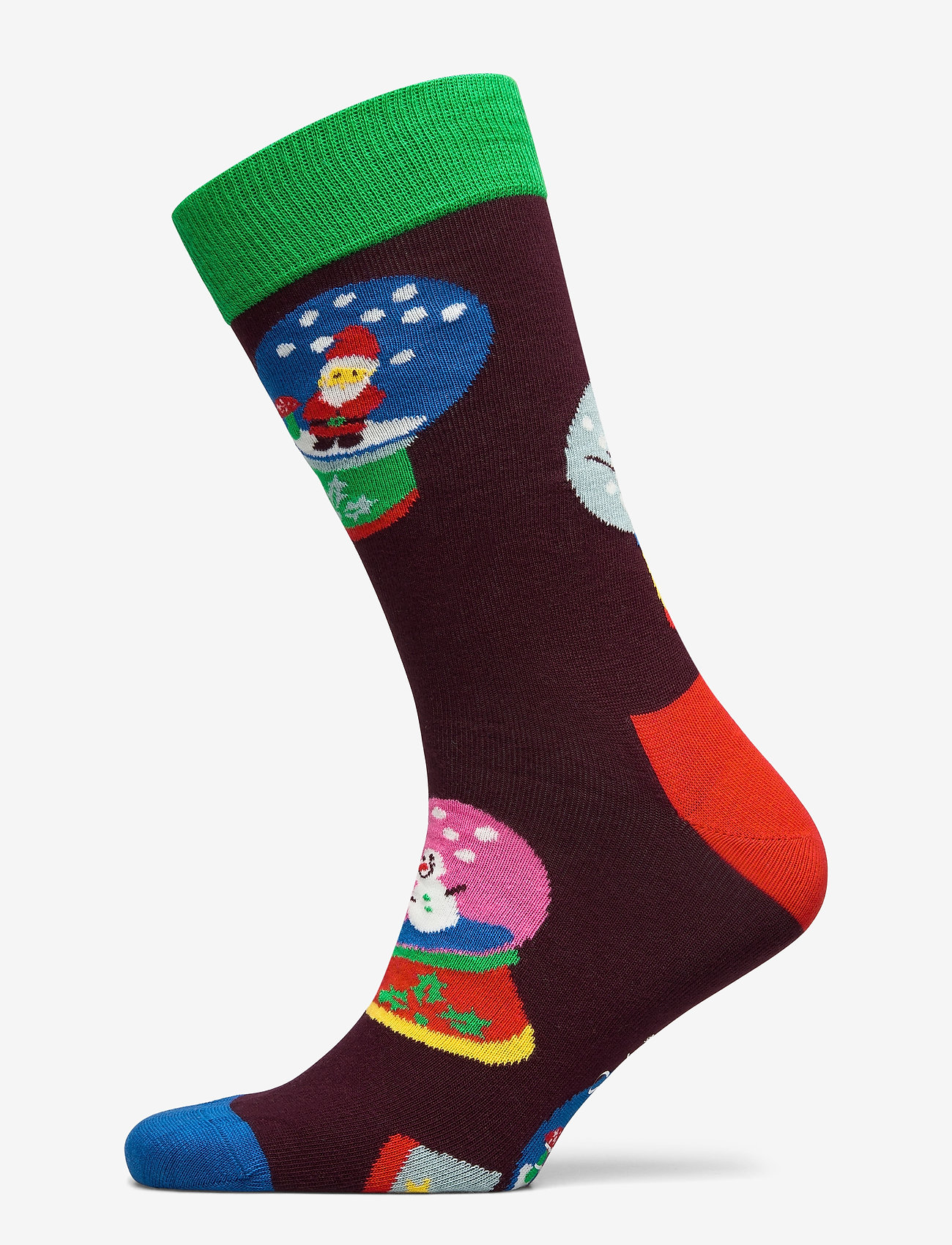 Snow Globe Sock - BURGUNDY