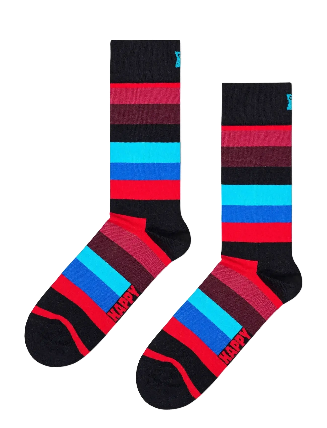 HAPPY Socken Stripe Socke Schwarz - 36-40 - Damen