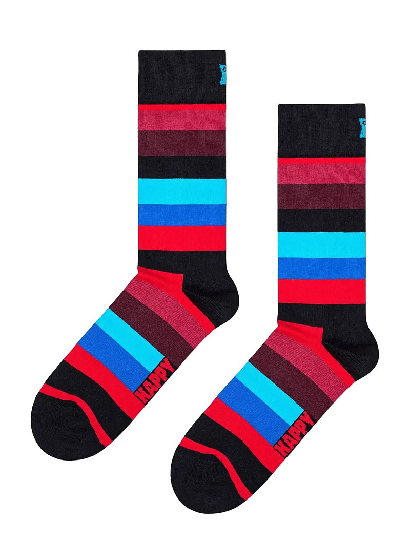 Happy Socks - Stripe Sock - klassikalised sokid - black - 1