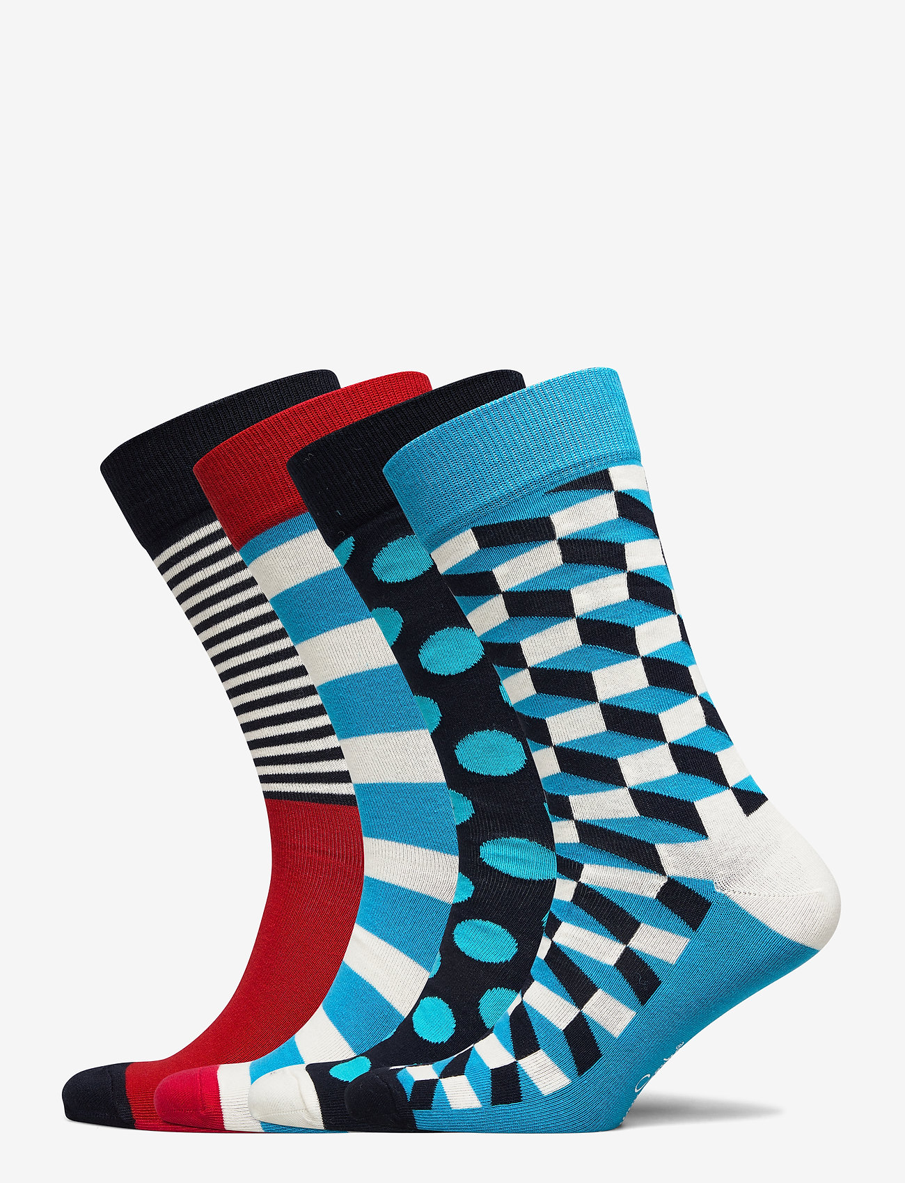 Happy Socks - 4 pk Filled Optic Gift Box - multi - 0