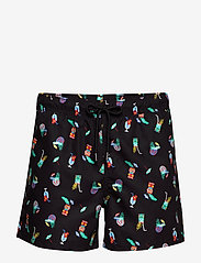 Happy Socks - Tiki Soda Swim Shorts - swim shorts - black - 0