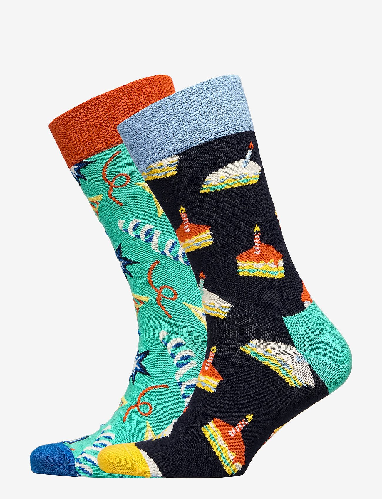 Happy Socks - 2-Pack Birthday Cake Socks Gift Set - navy - 0
