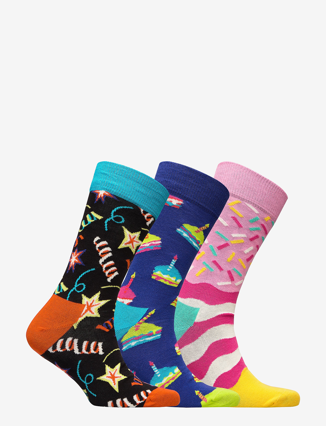 Happy Socks - 3-Pack Happy Birthday Cake Socks Playing Gift Set - blue - 1