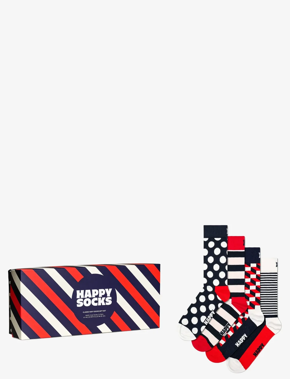 Happy Socks - 4-Pack Classic Navy Socks Gift Set - vanliga strumpor - navy - 1