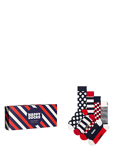 4-Pack Classic Navy Socks Gift Set - Sokker