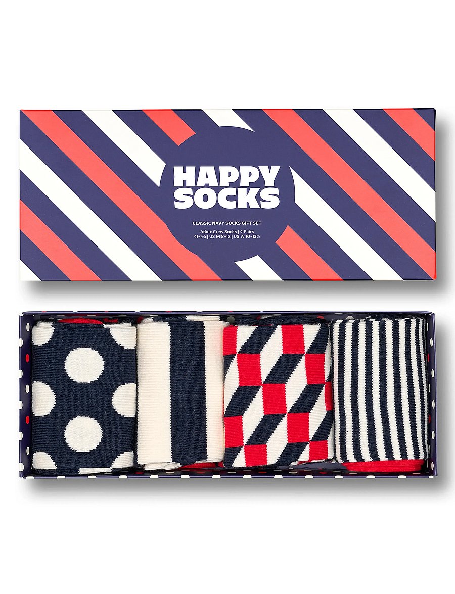 Happy Socks - 4-Pack Classic Navy Socks Gift Set - sokker - navy - 0