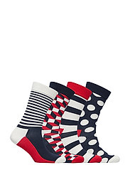 Happy Socks - 4-Pack Classic Navy Socks Gift Set - vanliga strumpor - blue - 6