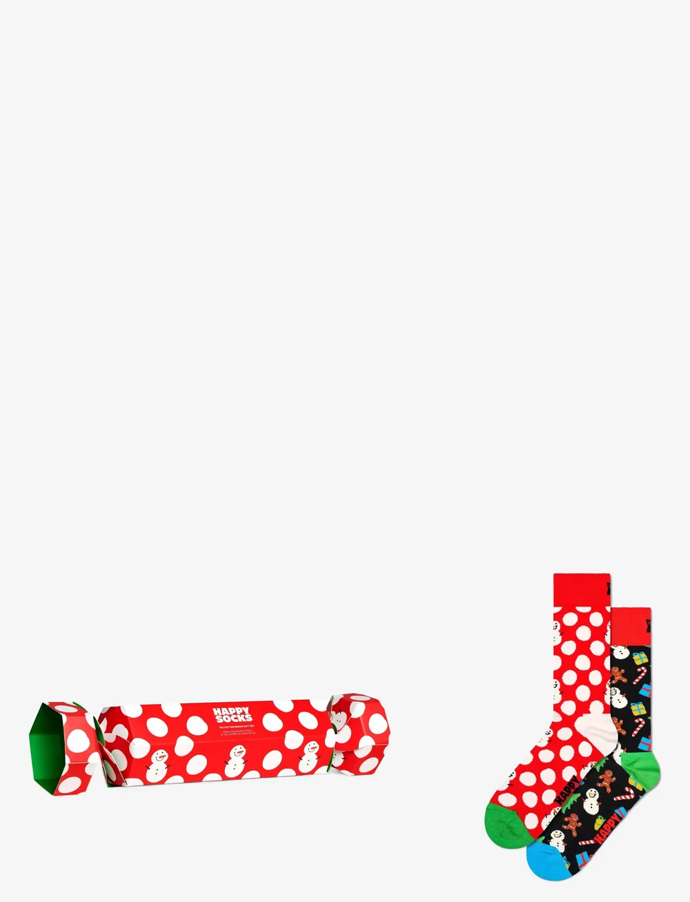 Happy Socks - 2-Pack Big Dot Snowman Socks Gift Set - klassikalised sokid - medium red - 0