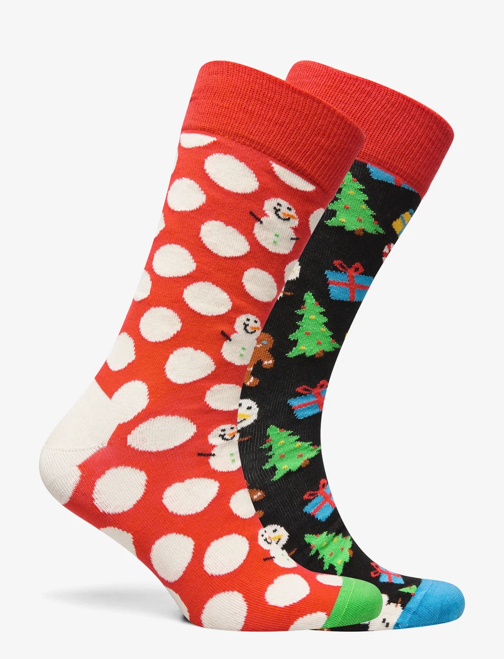 Happy Socks - 2-Pack Big Dot Snowman Socks Gift Set - klassikalised sokid - medium red - 4