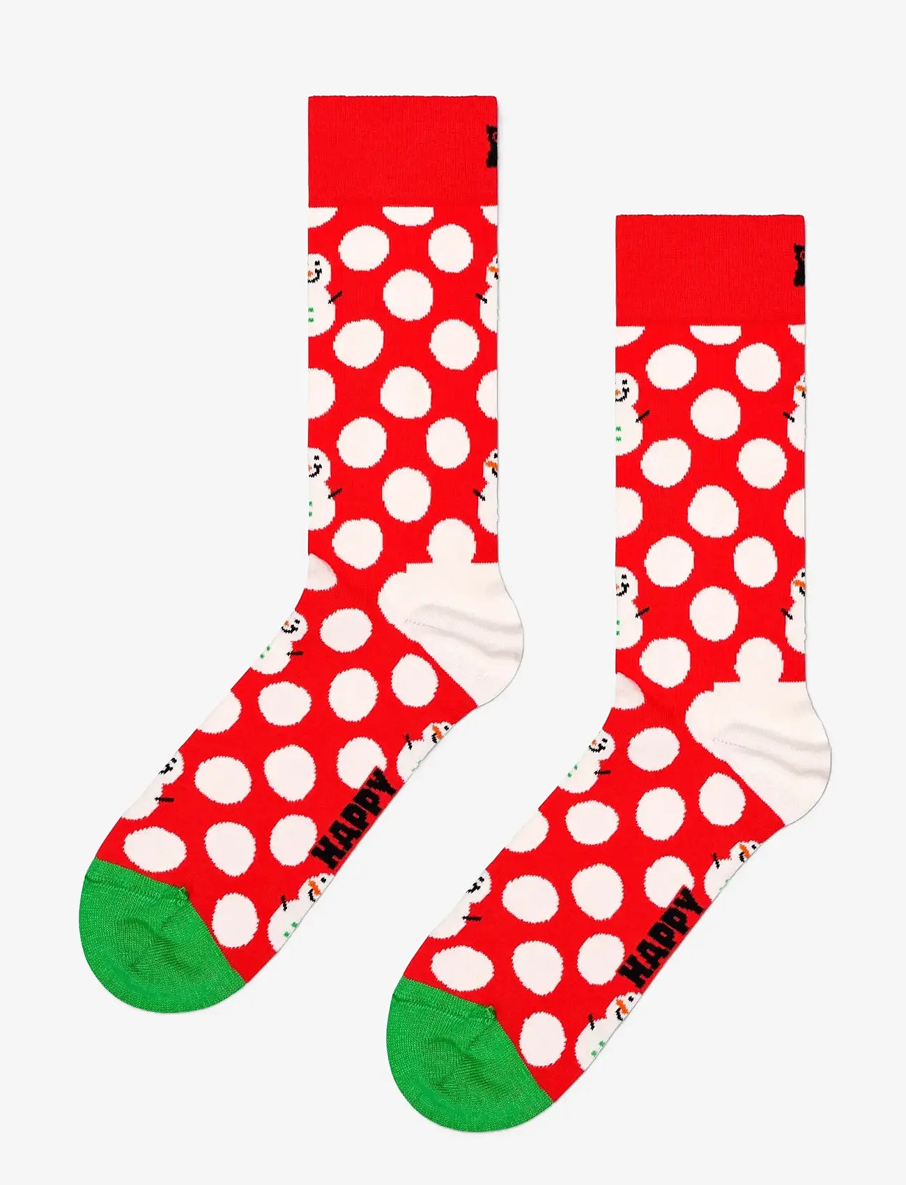 Happy Socks - 2-Pack Big Dot Snowman Socks Gift Set - medium red - 2