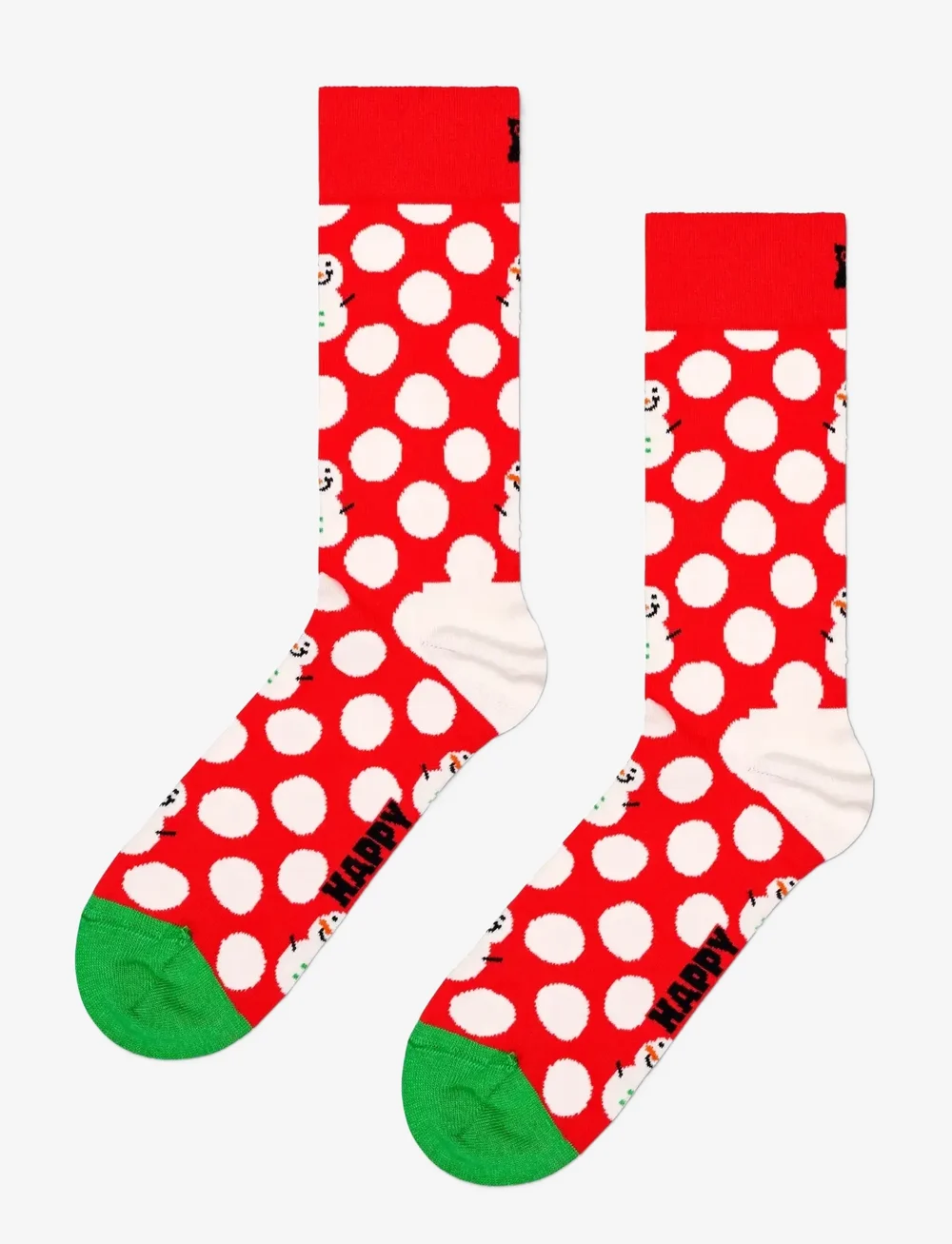 Happy Socks - 2-Pack Big Dot Snowman Socks Gift Set - klassikalised sokid - medium red - 2