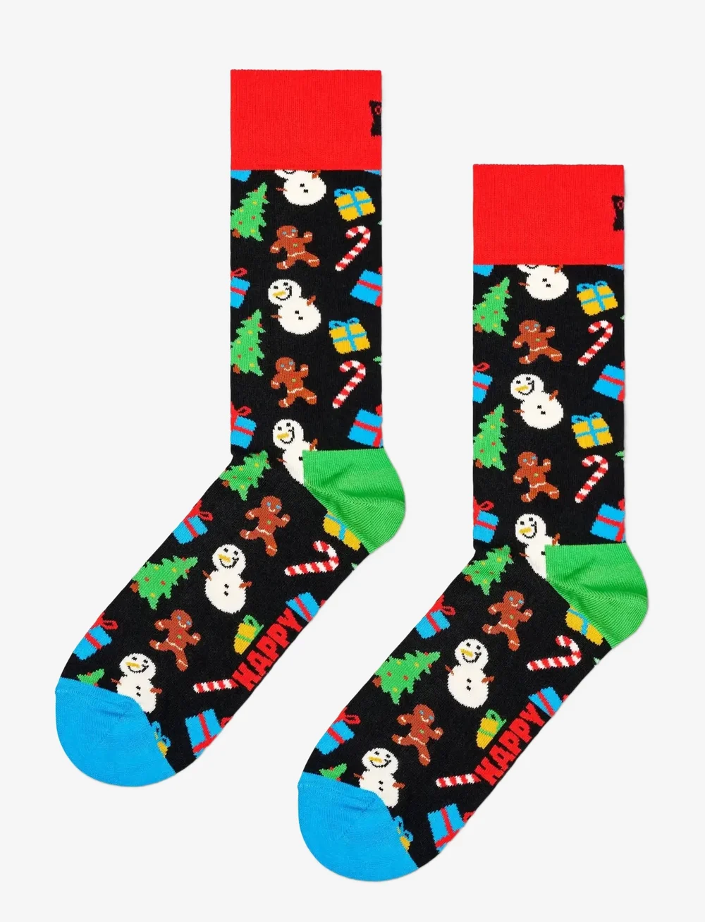 Happy Socks - 2-Pack Big Dot Snowman Socks Gift Set - klassikalised sokid - medium red - 3