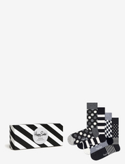 4-Pack Classic Black & White Socks Gift Set - BLACK