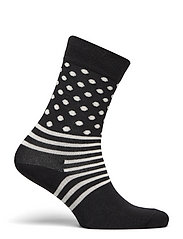 Happy Socks - 4-Pack Classic Black & White Socks Gift Set - vanlige sokker - black - 5