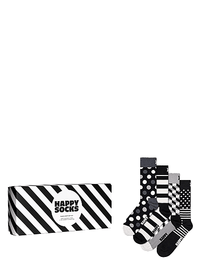 4-Pack Classic Black & White Socks Gift Set - Sokker