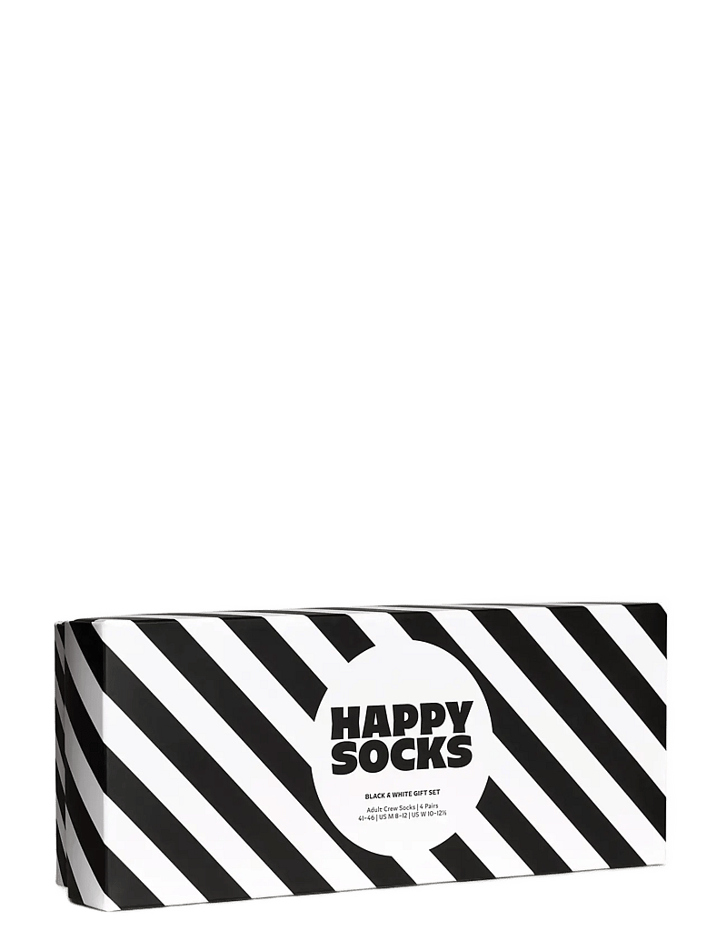 Happy Socks - 4-Pack Classic Black & White Socks Gift Set - klasikinės kojinės - black - 3
