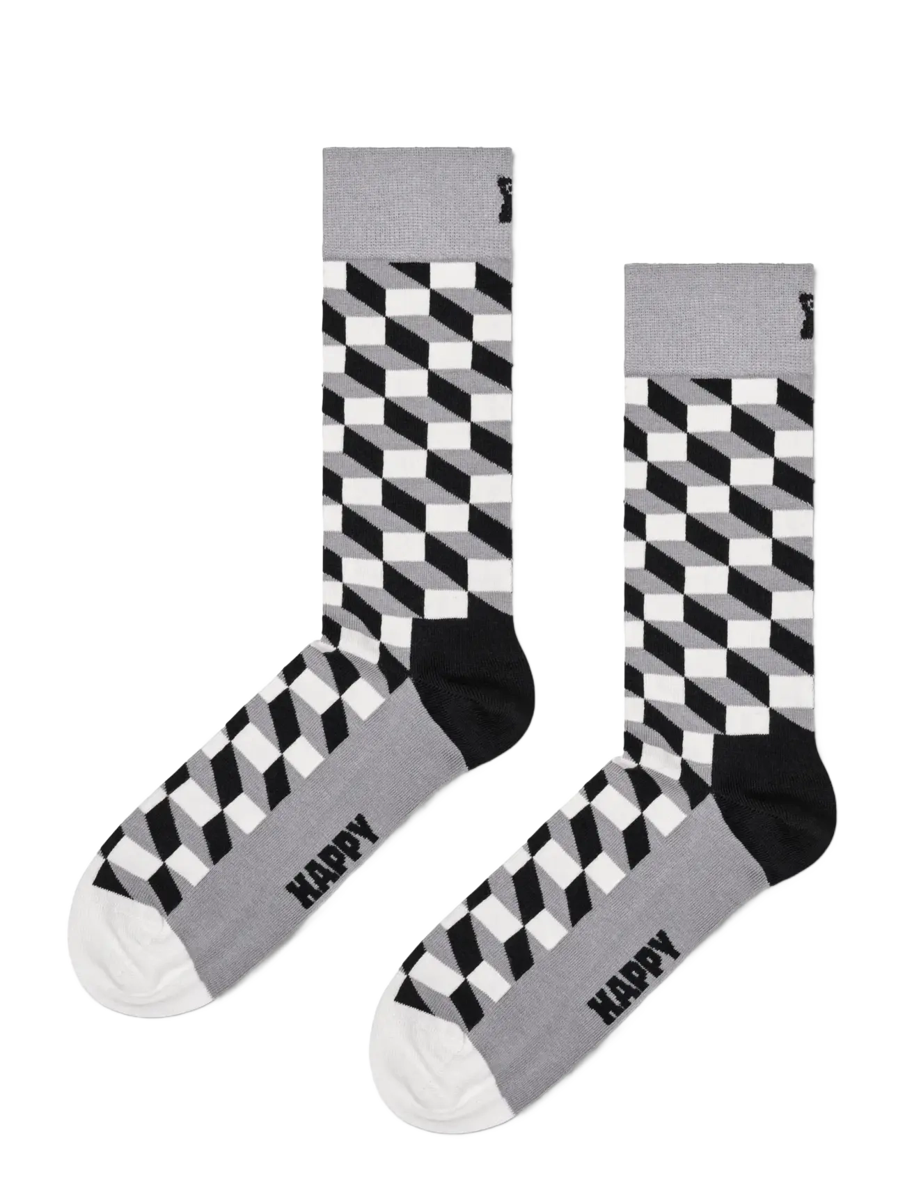 Happy Socks - 4-Pack Classic Black & White Socks Gift Set - crew socks - black - 5