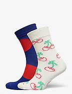 2-Pack Cherries Socks Gift Set - WHITE
