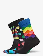 3-Pack Classic Multi-Color Socks Gift Set - BLACK