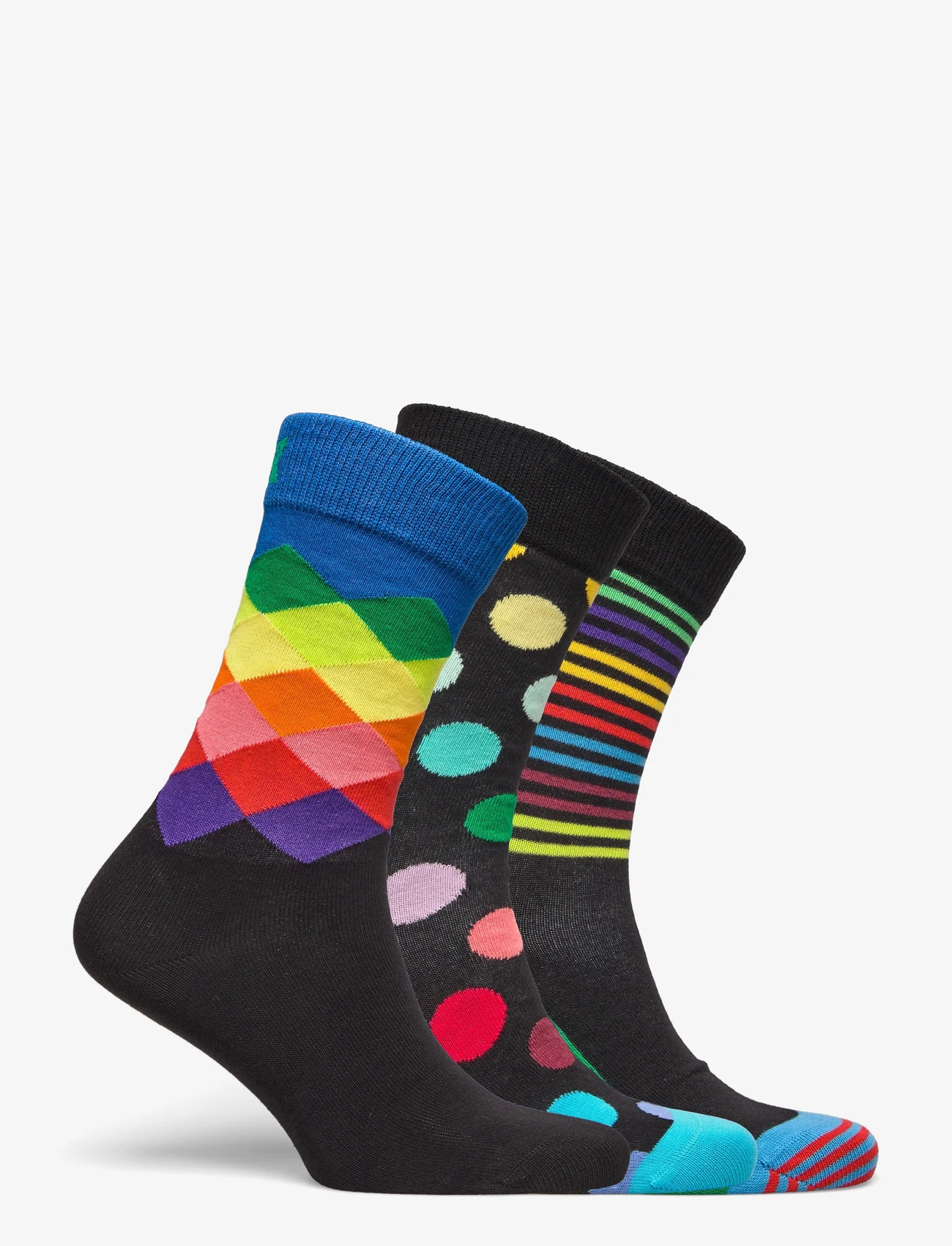 Happy Socks - 3-Pack Classic Multi-Color Socks Gift Set - tavalliset sukat - black - 1