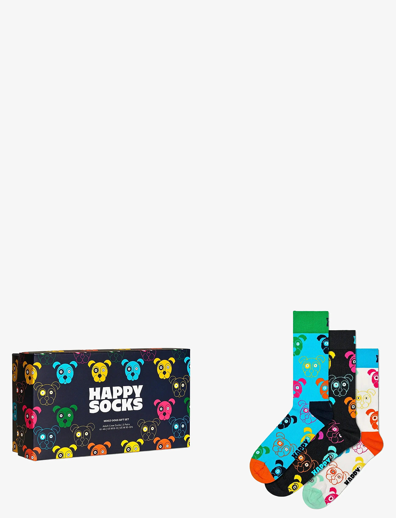 Happy Socks - 3-Pack Mixed Dog Socks Gift Set - sokker - navy - 1