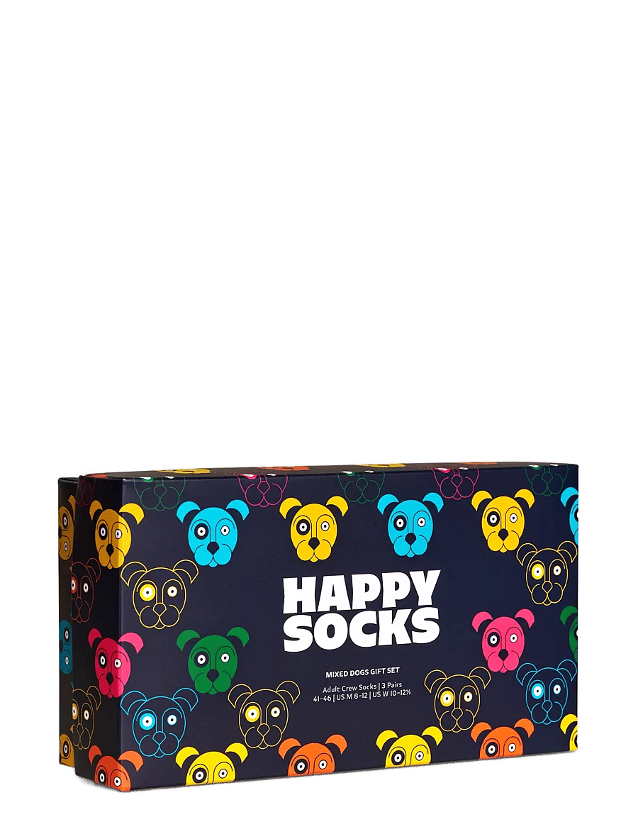 Happy Socks - 3-Pack Mixed Dog Socks Gift Set - chaussettes crew - navy - 5