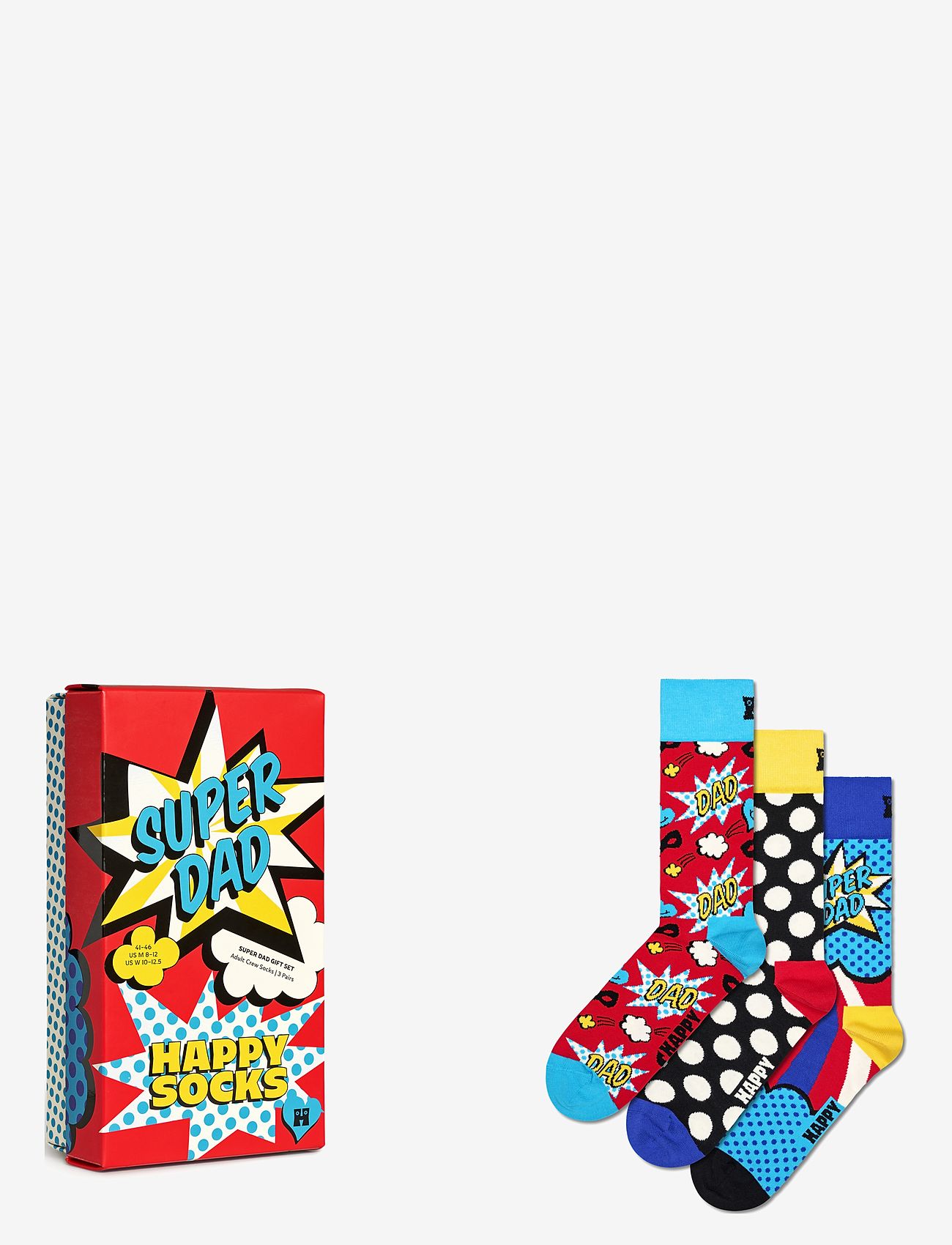 Happy Socks - 3-Pack Father's Day Socks Gift Set - vanlige sokker - red - 0