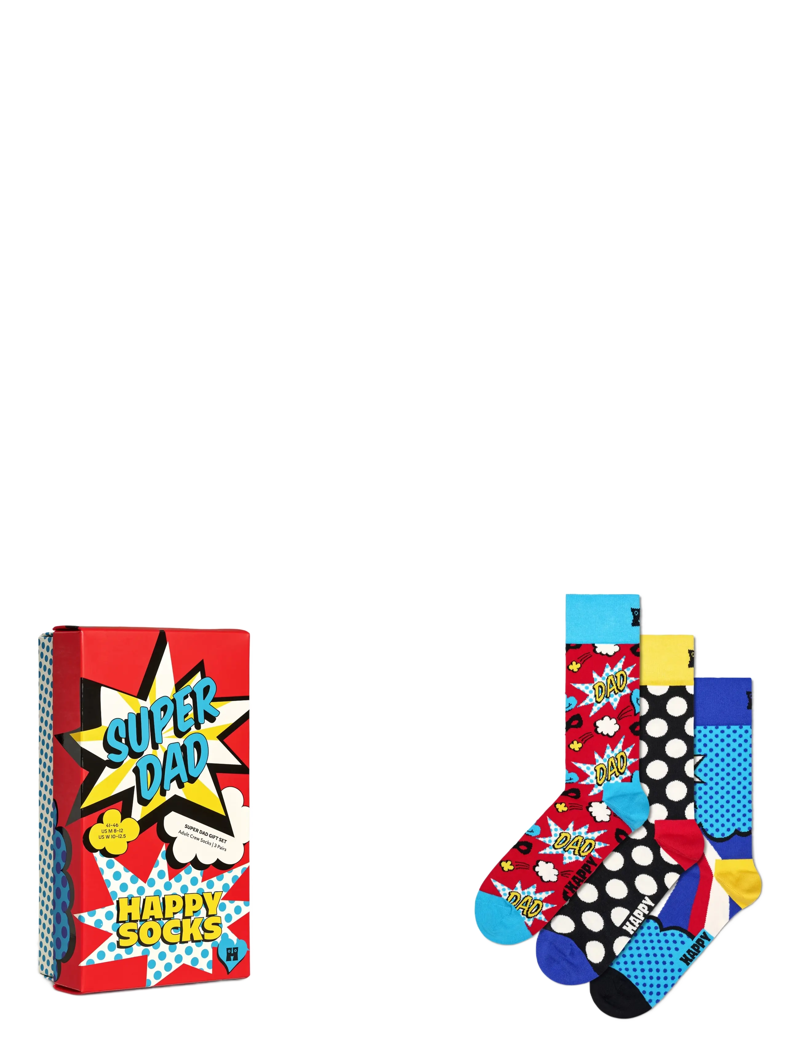 Happy Socks 3-Pack Super Dad Socks Gift Set - Unterwäsche - RED / multi