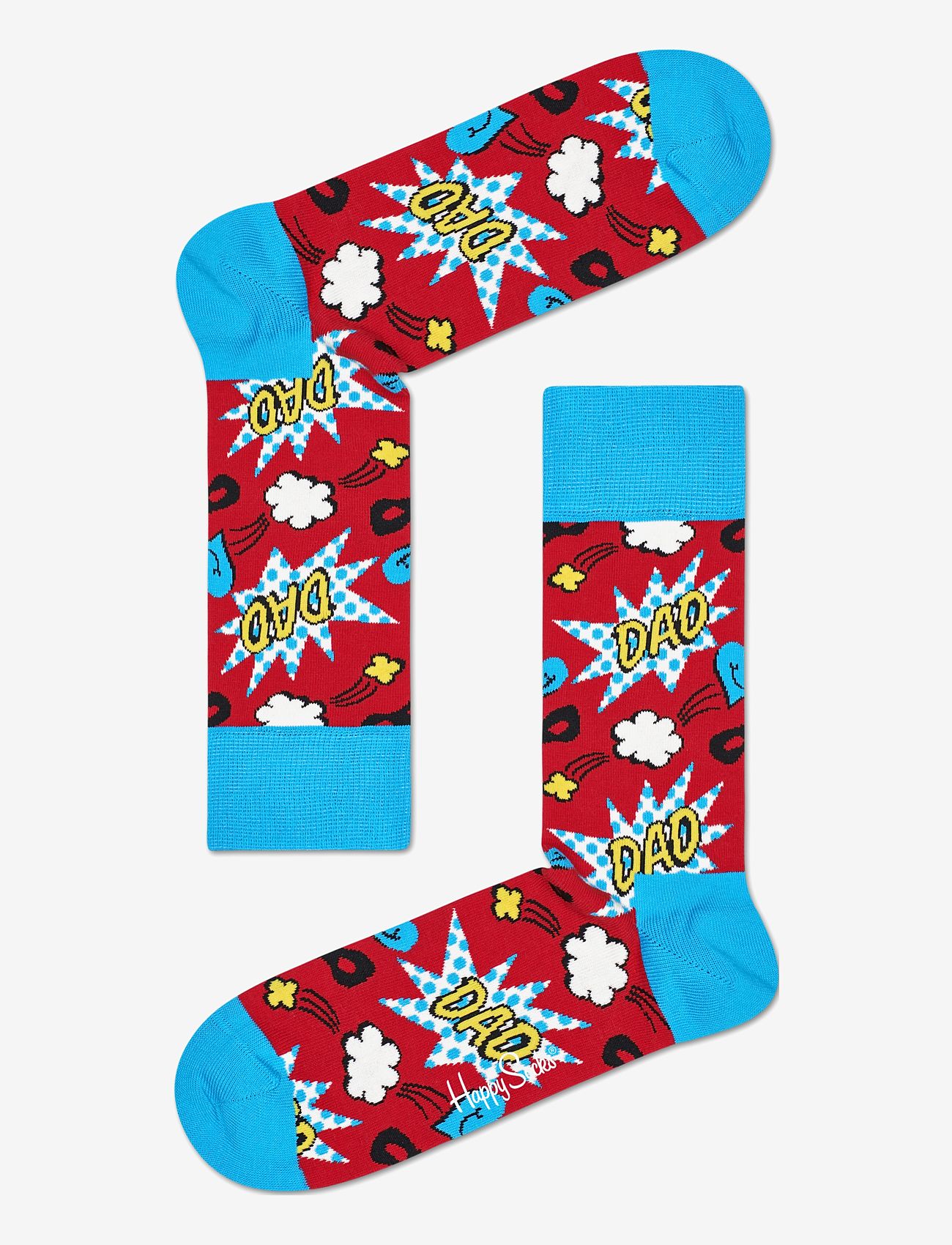 Happy Socks - 3-Pack Father's Day Socks Gift Set - lägsta priserna - red - 1