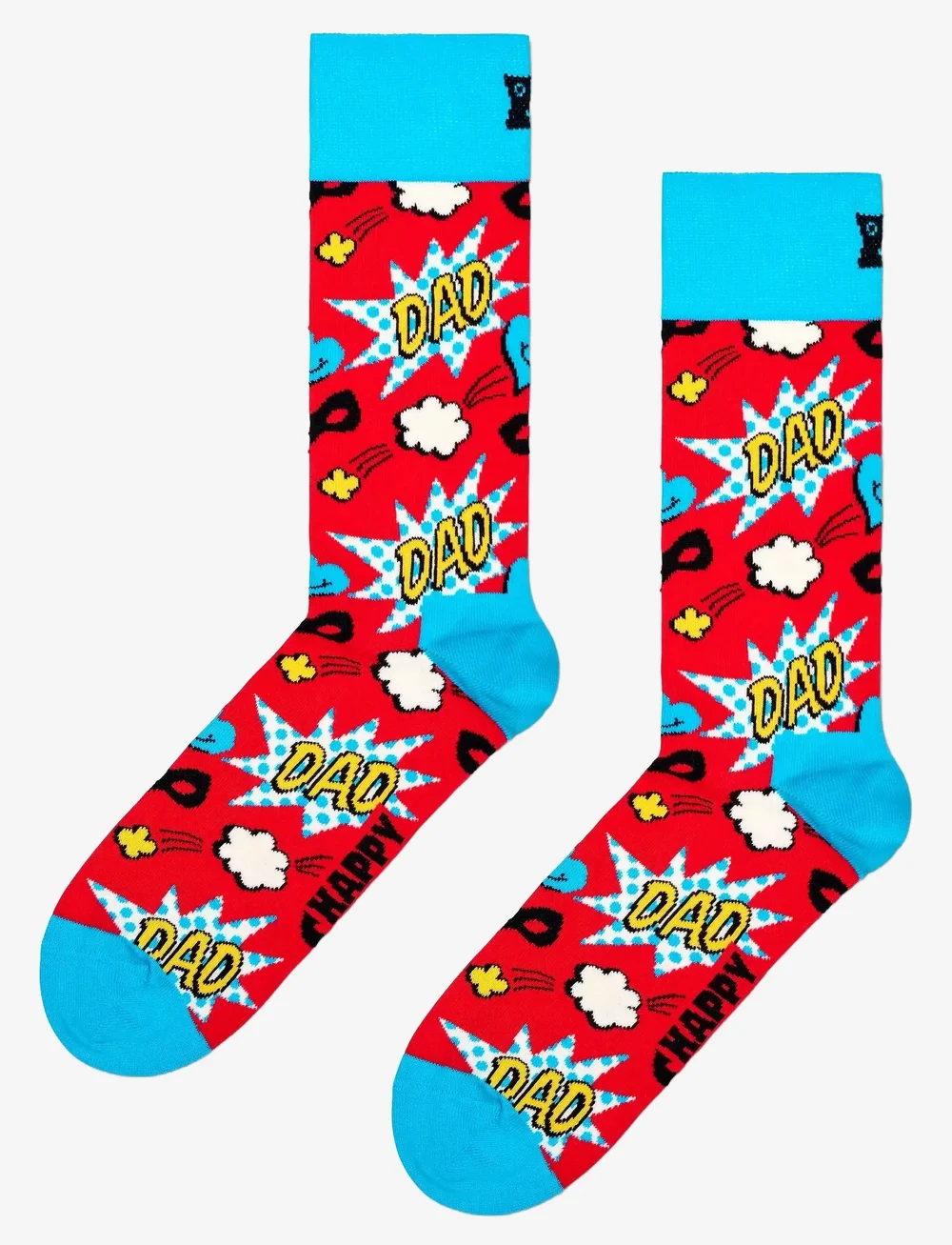 Happy Socks - 3-Pack Super Dad Socks Gift Set - sokker - red - 2