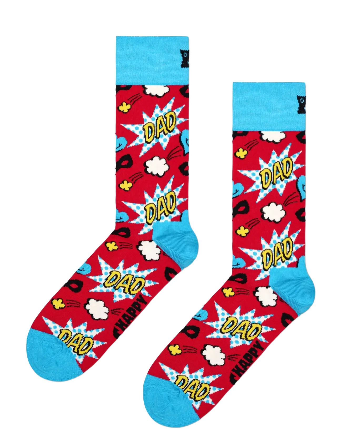Happy Socks - 3-Pack Super Dad Socks Gift Set - crew-socken - red - 3